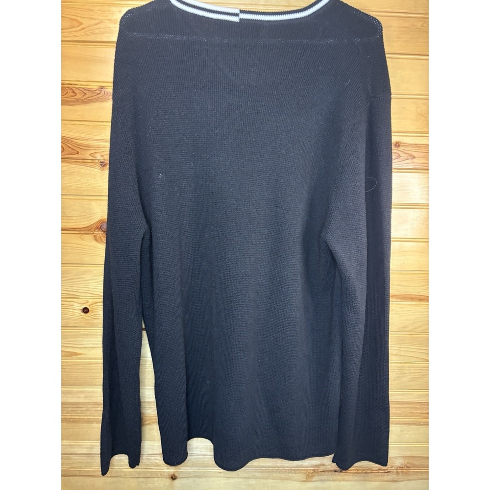 G/FORE Golf Sweater XL Men Onyx Black Waffle Knit Merino Wool V-Neck NWT‎ $295 - Picture 4 of 8